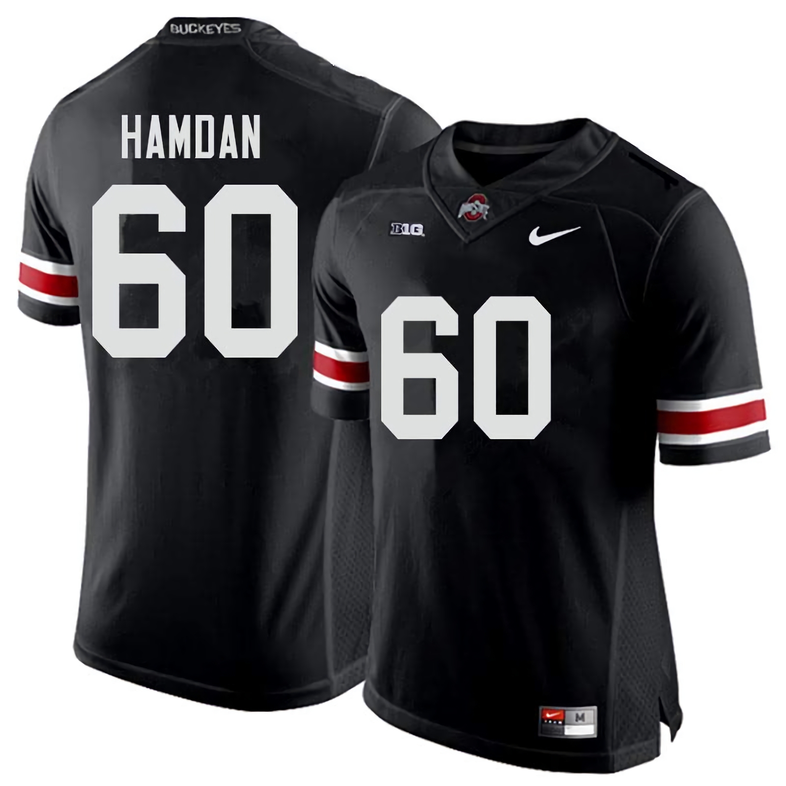 Zaid Hamdan Ohio State Buckeyes Men's NCAA #60 Nike Black College Stitched Football Jersey IFN3256IA